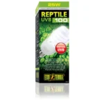 La Ampolleta Reptile UVB 100 de 25 W de Exo Terra está especialmente diseñada para reptiles que necesitan una fuente confiable y constante de rayos UVB