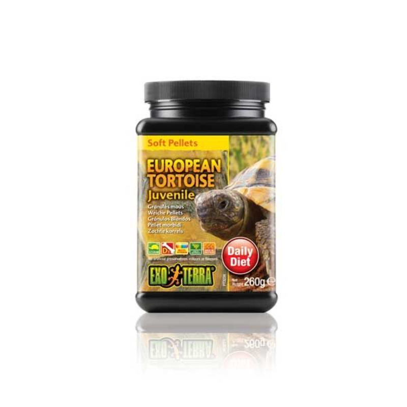 El Alimento para Tortuga de Tierra de Exo Terra es un pellet formulado para cubrir los requerimientos nutricionales específicos de tortugas terrestres.