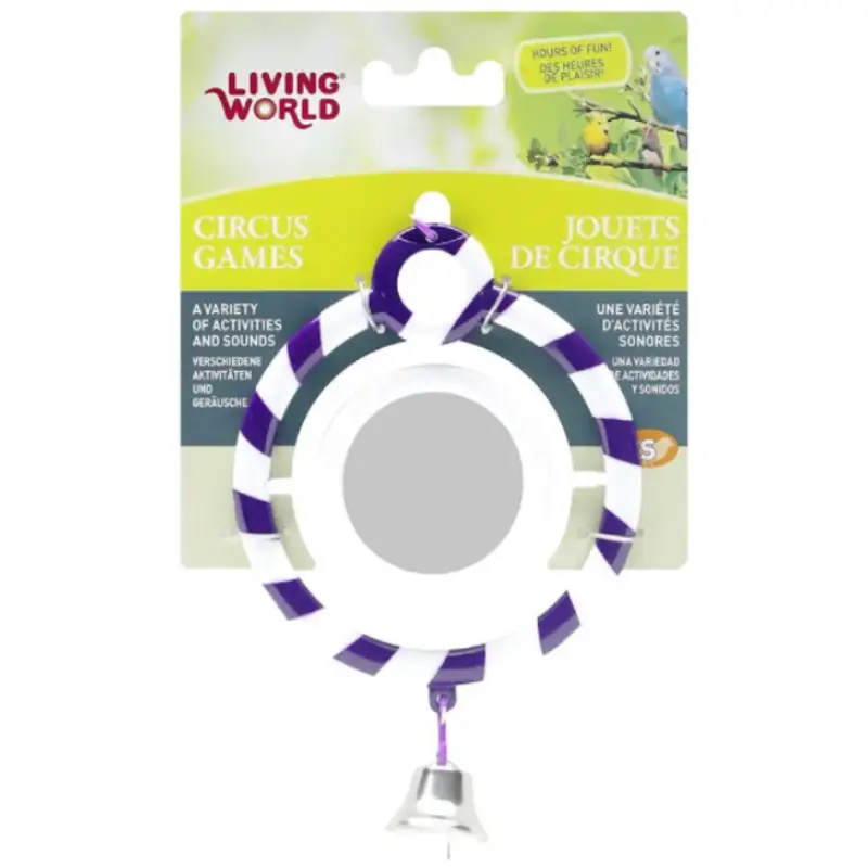 El Juguete con Espejo Morado de Living aporta diversión, interacción y enriquecimiento a la rutina diaria de tu ave.