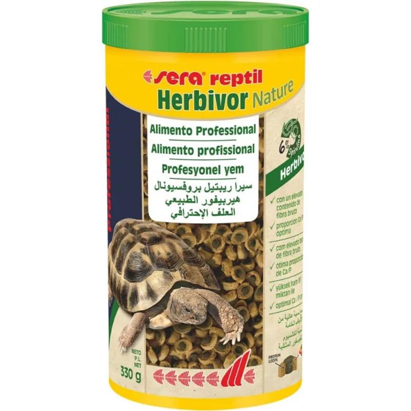 Reptil Herbivor Nature es un alimento premium diseñado especialmente para tortugas terrestres y otros reptiles herbívoros.