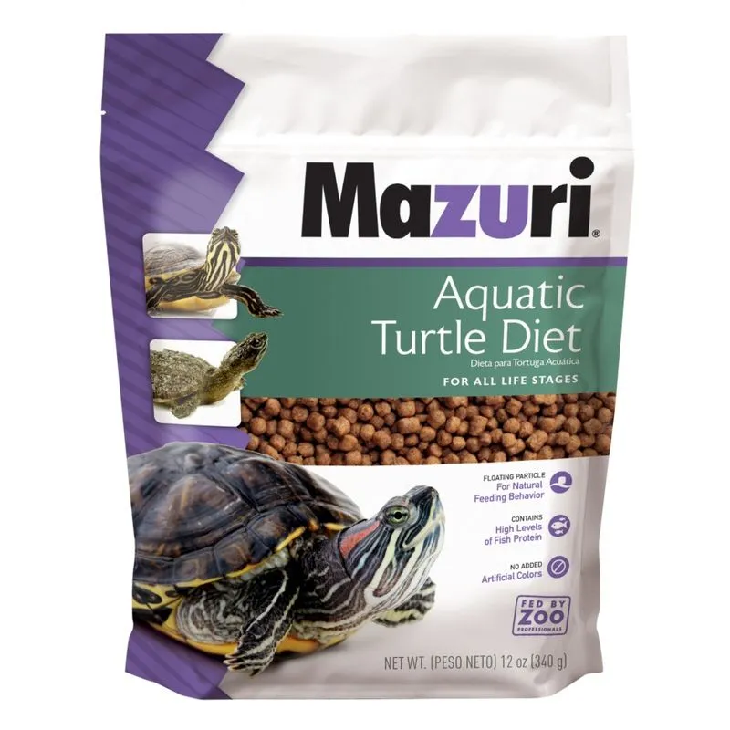 Alimento para Tortuga Acúatica de Mazuri es completo de alta calidad, para tortugas acuáticas en todas sus etapas de vida.