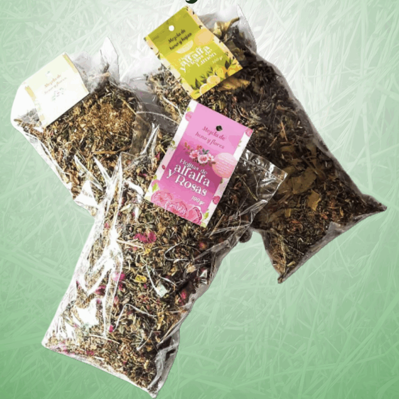 HOJITAS ALFALFA DEINTE DE LEON 100 GR LA GRANJITA DE CONEJINO