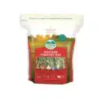 Heno Western Timothy de Oxbow es una fuente esencial para la salud digestiva de conejos, cobayas, chinchillas y otros animales herbívoros pequeños.