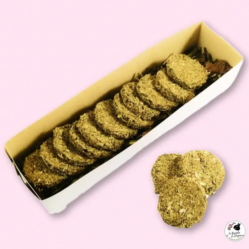 Muda Cookie Muda cookies son snacks que ayudan durante el proceso de muda de los conejos y otros roedores