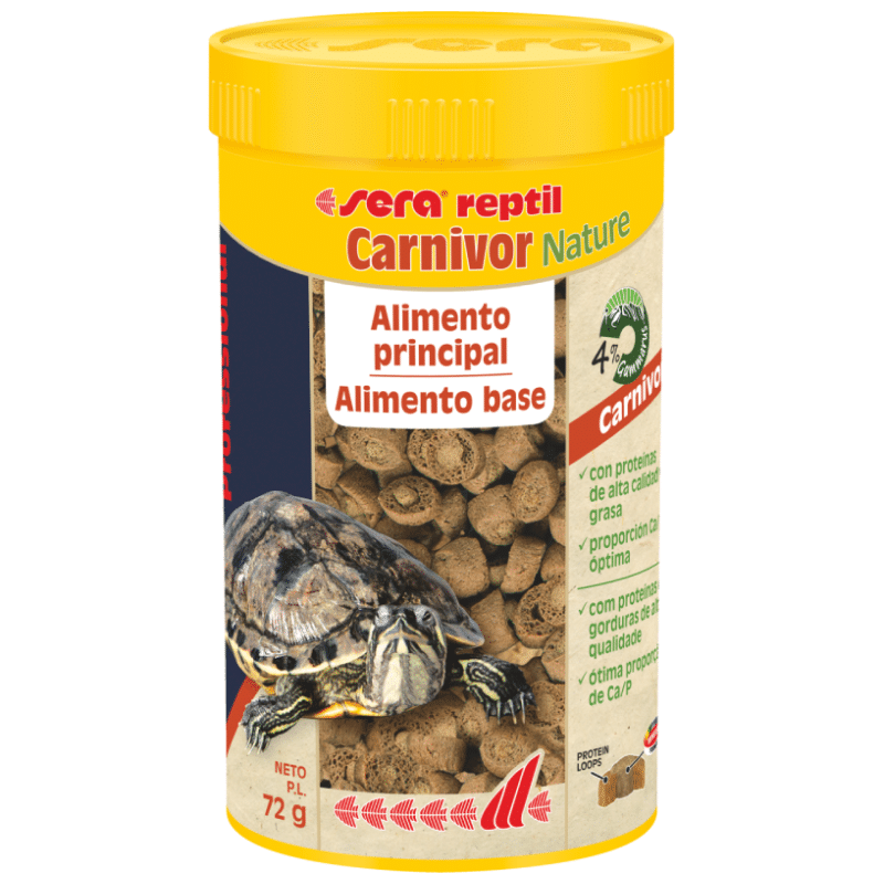 Alimento para reptiles carnívoros como tortugas acuáticas.