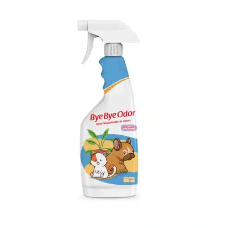 Bye Bye Odor es un neutralizador de olores formulado especialmente para animales pequeños.