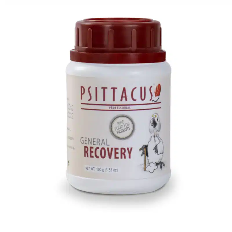 General Recovery de Psittacus es una fórmula nutricional formulada específicamente para apoyar a aves enfermas, heridas o en recuperación.