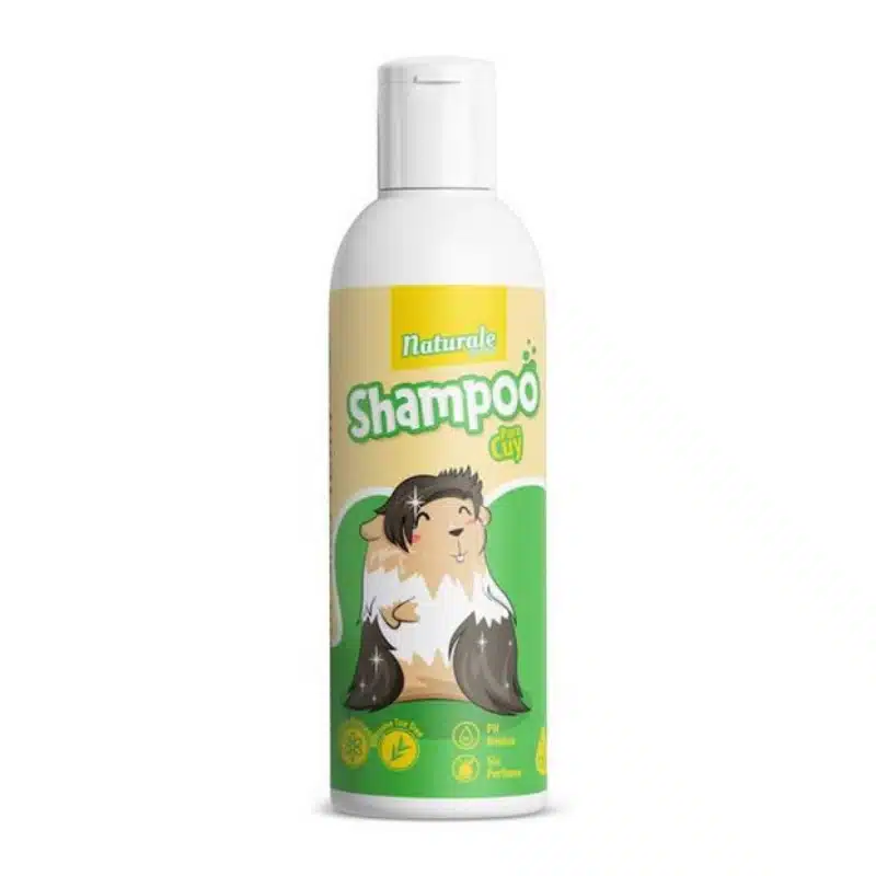 El Shampoo para Cuy de NFP está especialmente formulado para limpiar de manera segura y delicada el pelaje de los cuyes o cobayas
