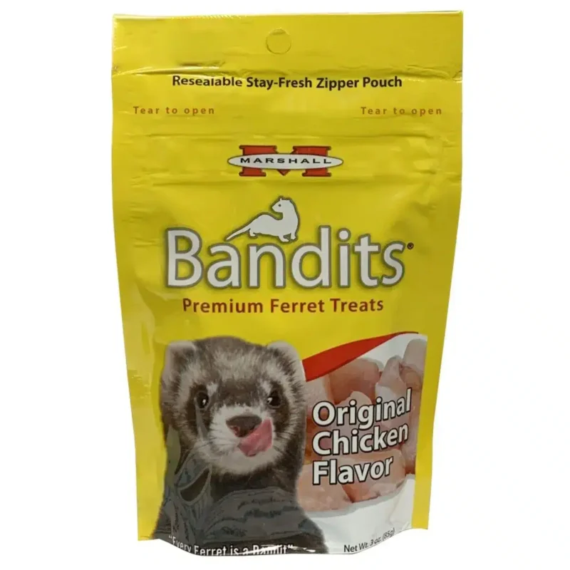 bandits pollo Snack Bandits de Pollo son perfectos para complementar la dieta diaria de tu hurón con un snack sabroso