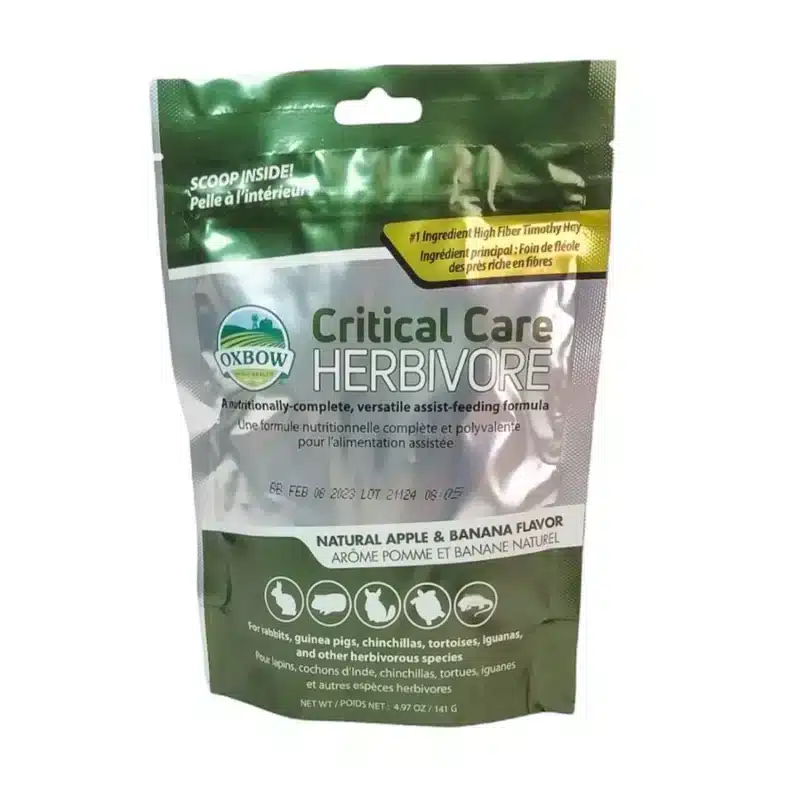 Critical Care Herbivore Manzana Banana es la opción veterinaria confiable cuando tu mascota necesita nutrición de apoyo.