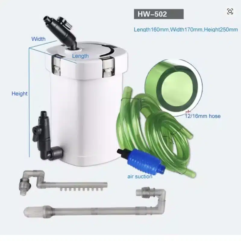 Filtro Externo Canister Diseñado para acuarios de hasta 80 litros.