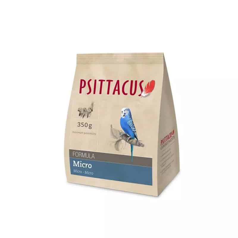 El Alimento Formula Micro de Psittacus es un pienso completo diseñado para cubrir las necesidades nutricionales de psitácidas muy pequeñas.