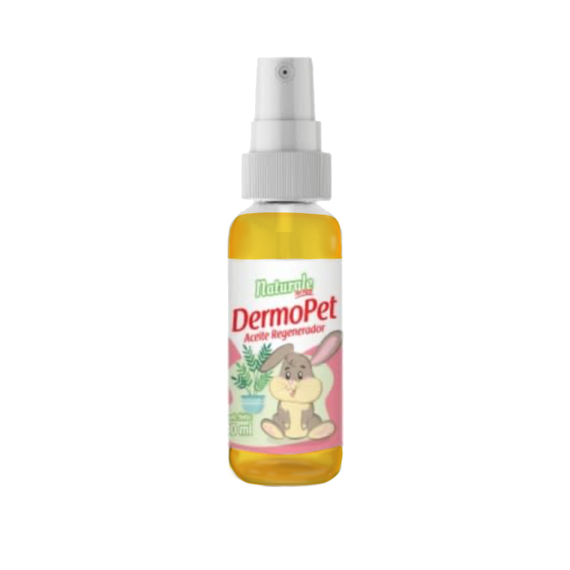 El Aceite Dermo Pet de Naturale for Pets es un tratamiento natural formulado para nutrir, hidratar y proteger la piel y el pelaje de pequeñas mascotas.