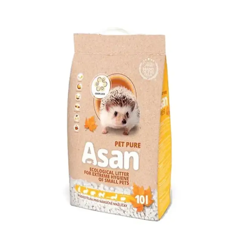 Sustrato ASAN Pet Pure 10 L Higiene, absorción y confort natural para pequeños animales