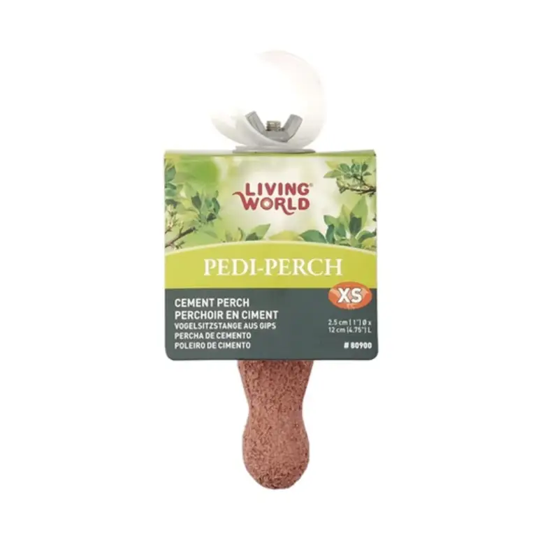 Pedi Perch XS es una percha de cemento no tóxico diseñada para aves pequeñas.