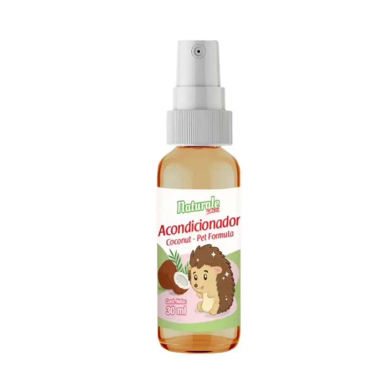 Acondicionador Coconut 30 ml NFP: spray natural con aceite de coco, pepita de uva y frambuesa para hidratar la piel y púas del erizo.