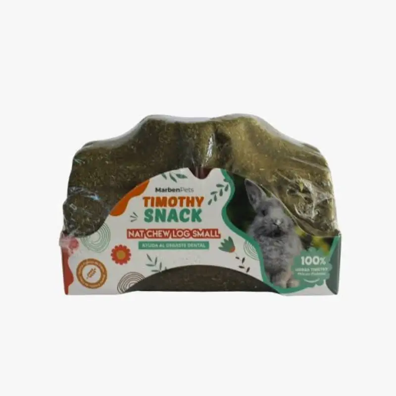 Timothy Snack Tronco S es un juguete comestible elaborado principalmente con heno Timothy